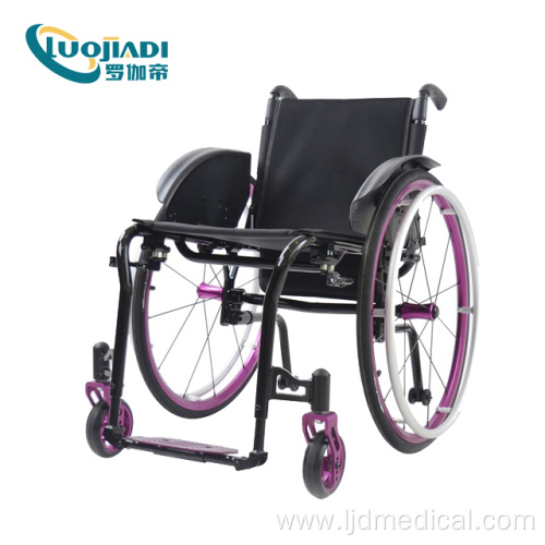 Lightweight Folding Manual Wheelchair in Steel Move Easily